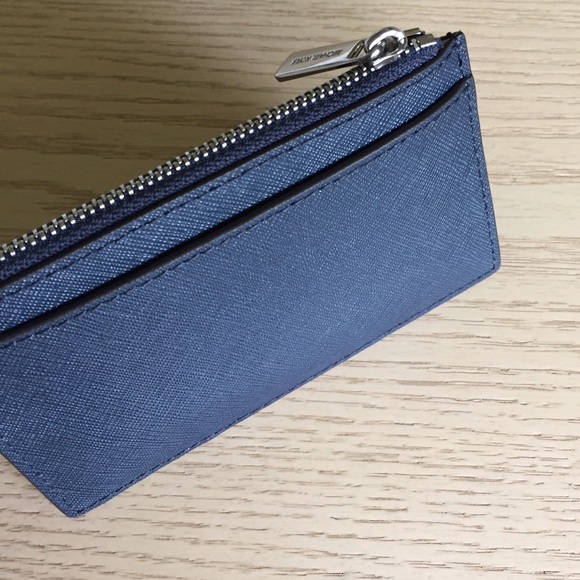 Michael Kors Navy Leather Card Holder Case - Picture 4 of 9